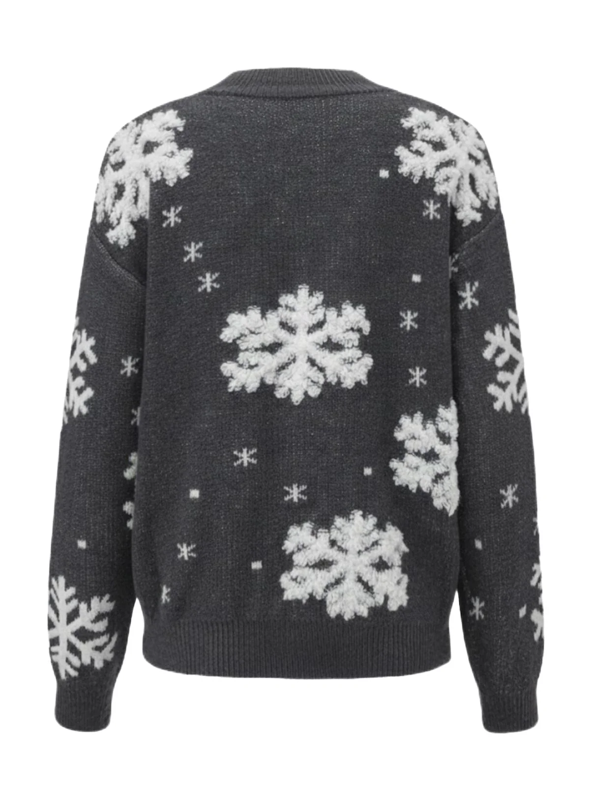 1940er Weihnachten Fleece-Schneeflocke Rollkragen Pullover - Image 10