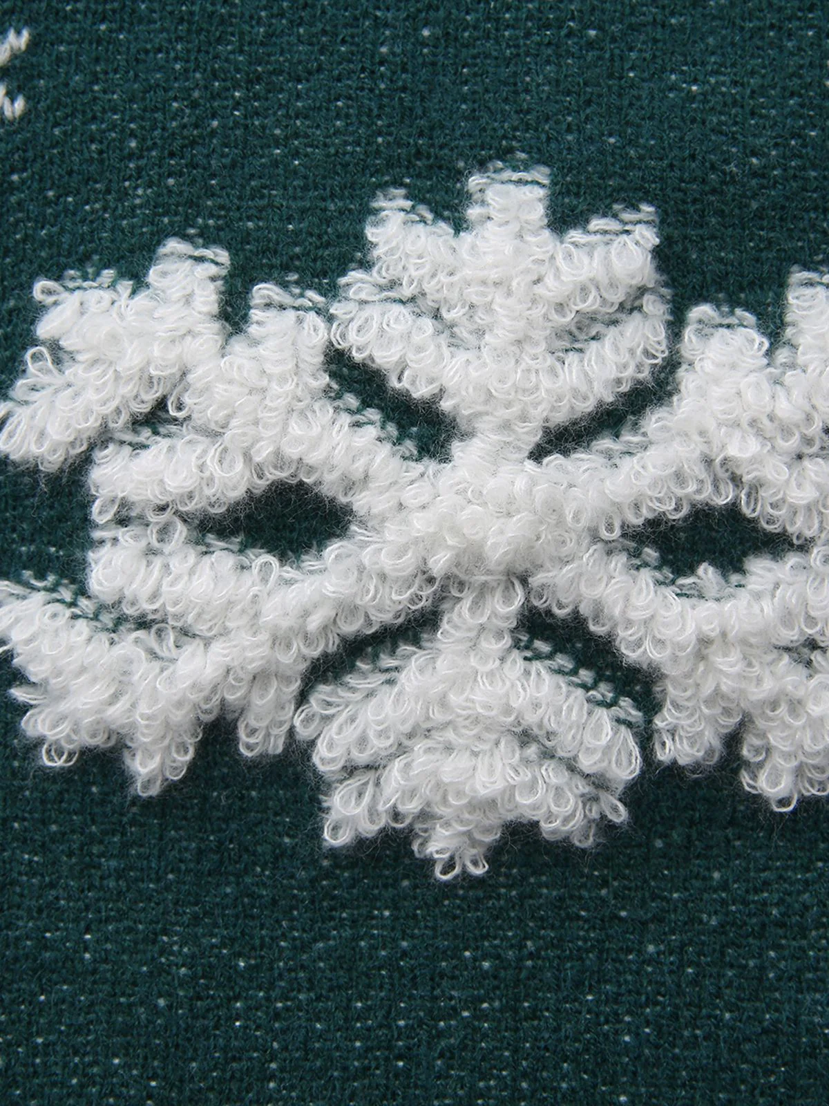 1940er Weihnachten Fleece-Schneeflocke Rollkragen Pullover - Image 4