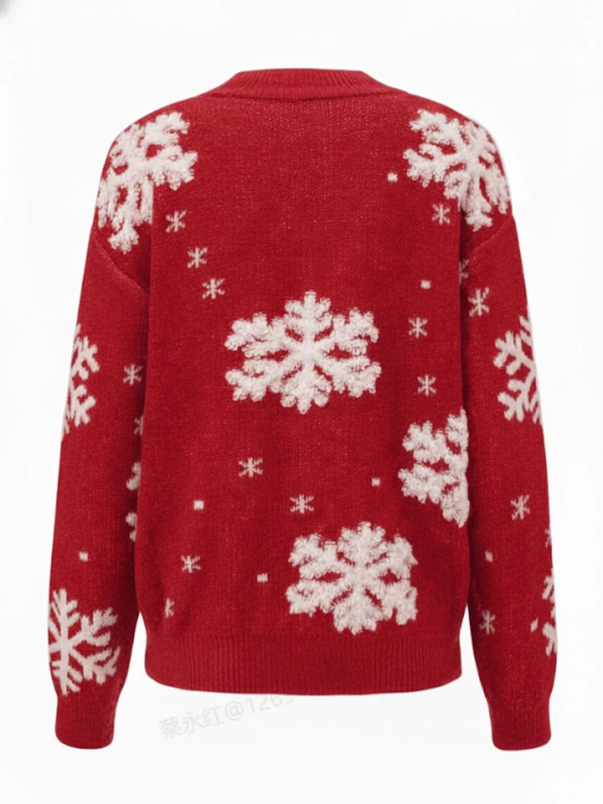 1940er Weihnachten Fleece-Schneeflocke Rollkragen Pullover - Image 8