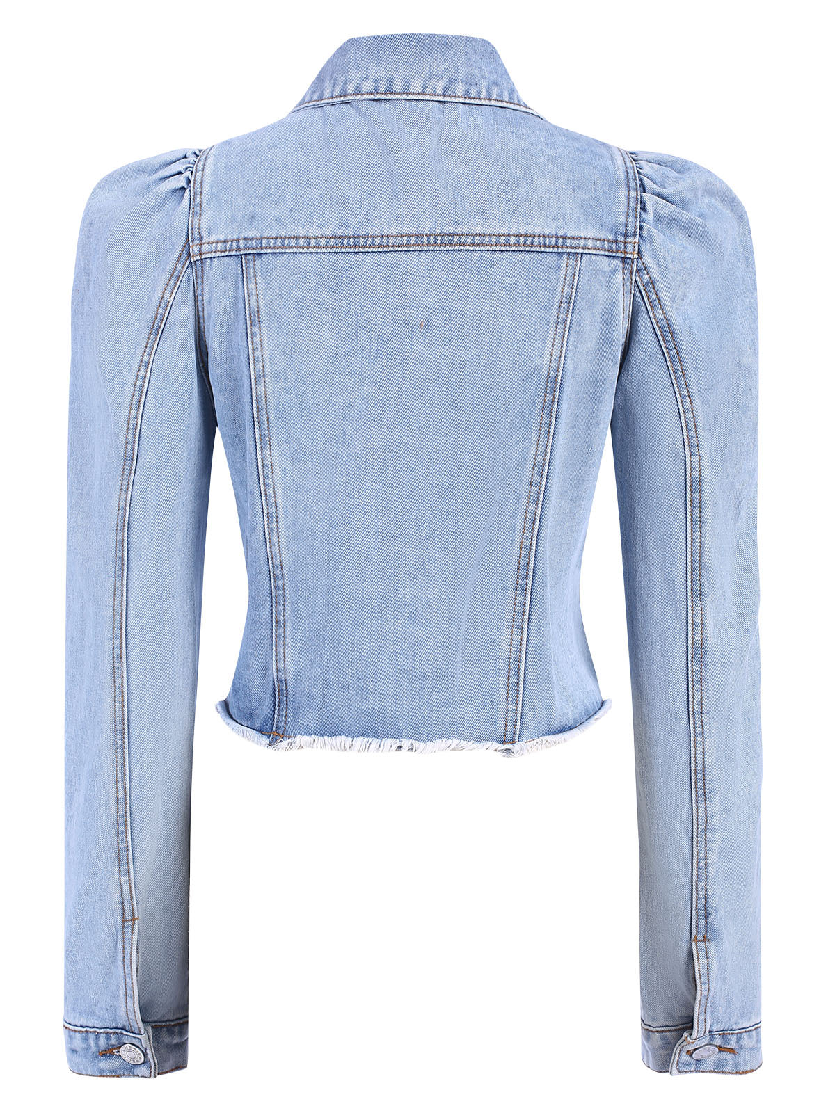1950er Ärmel aus Hammelkeulen Geknöpft Denim Mantel - Image 2