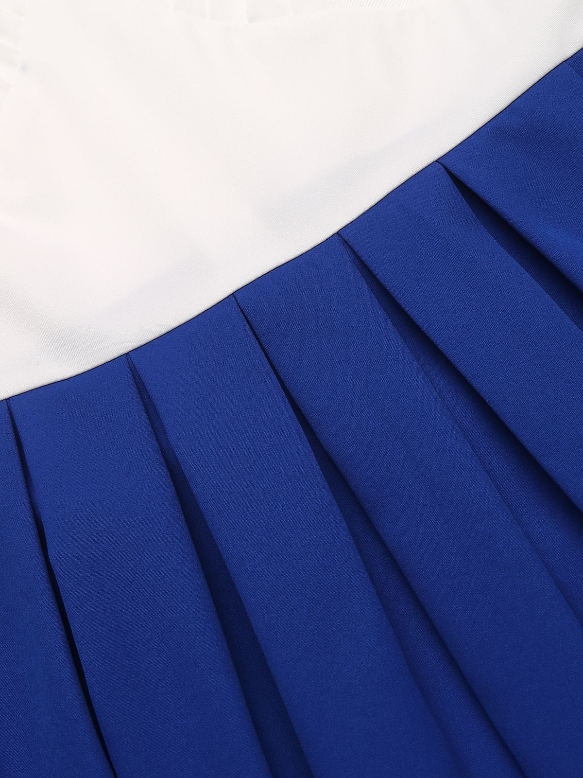 1950ER ÄRMMELLOS PATCHWORK V-AUSSCHNITT KLEID - Image 4