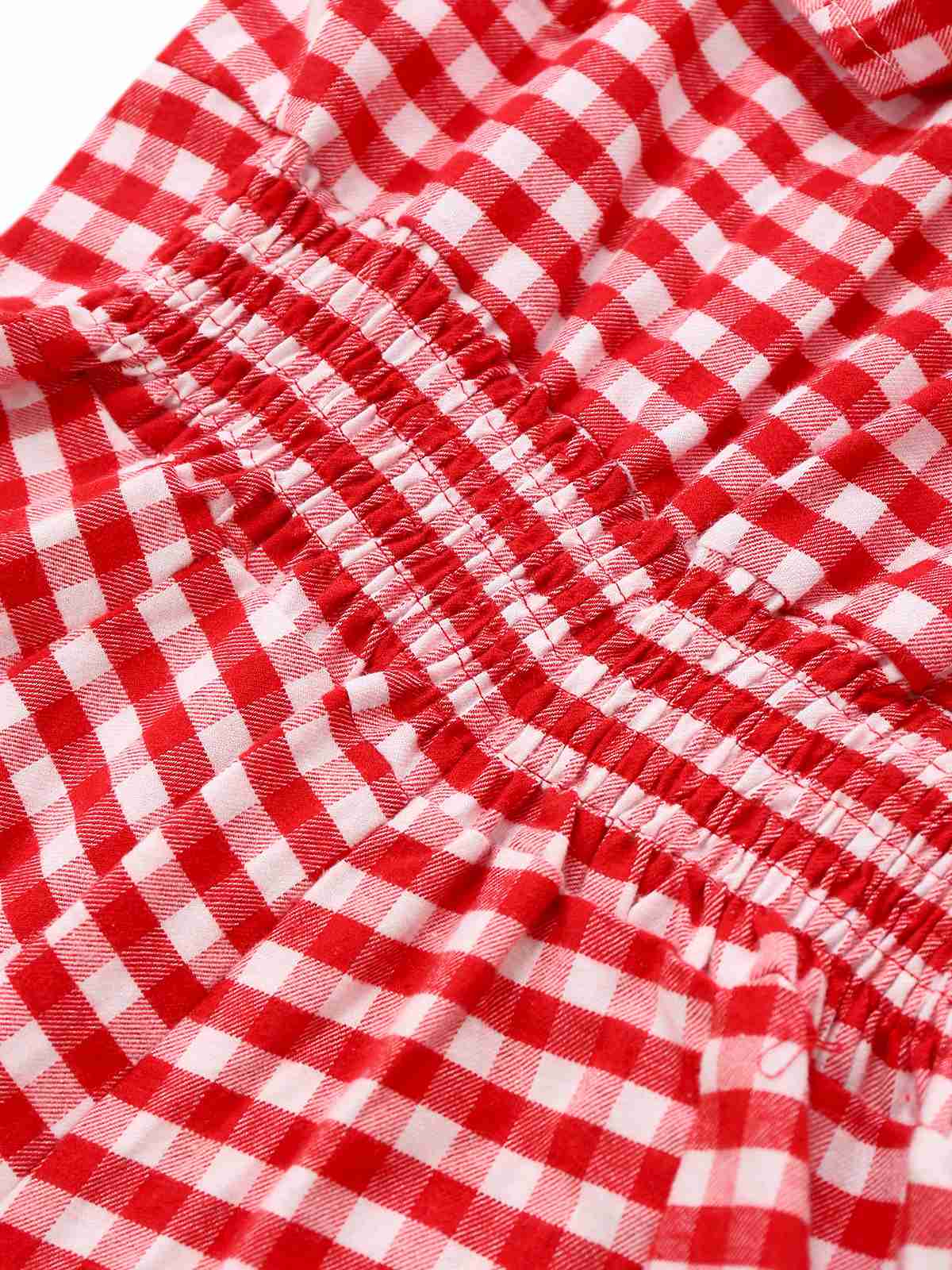 1950er Baumwolle Spitze Patchwork Gingham Plaid Romper - Image 5