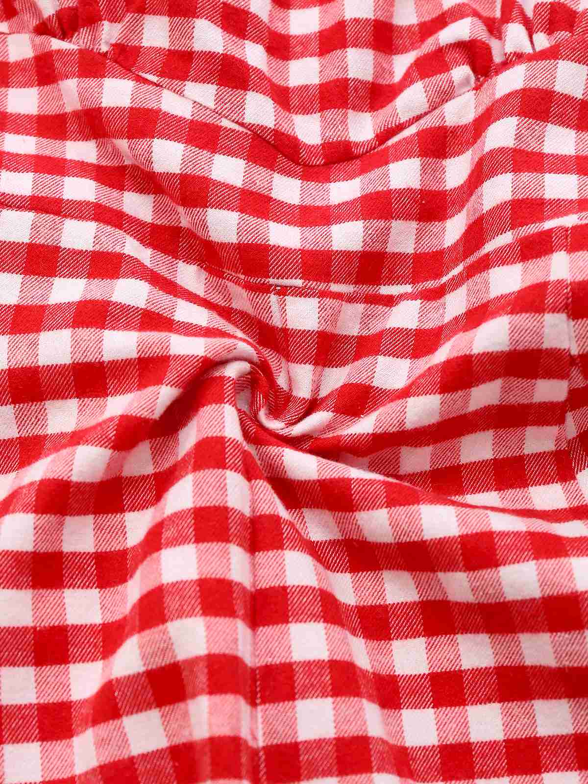 1950er Baumwolle Spitze Patchwork Gingham Plaid Romper - Image 6