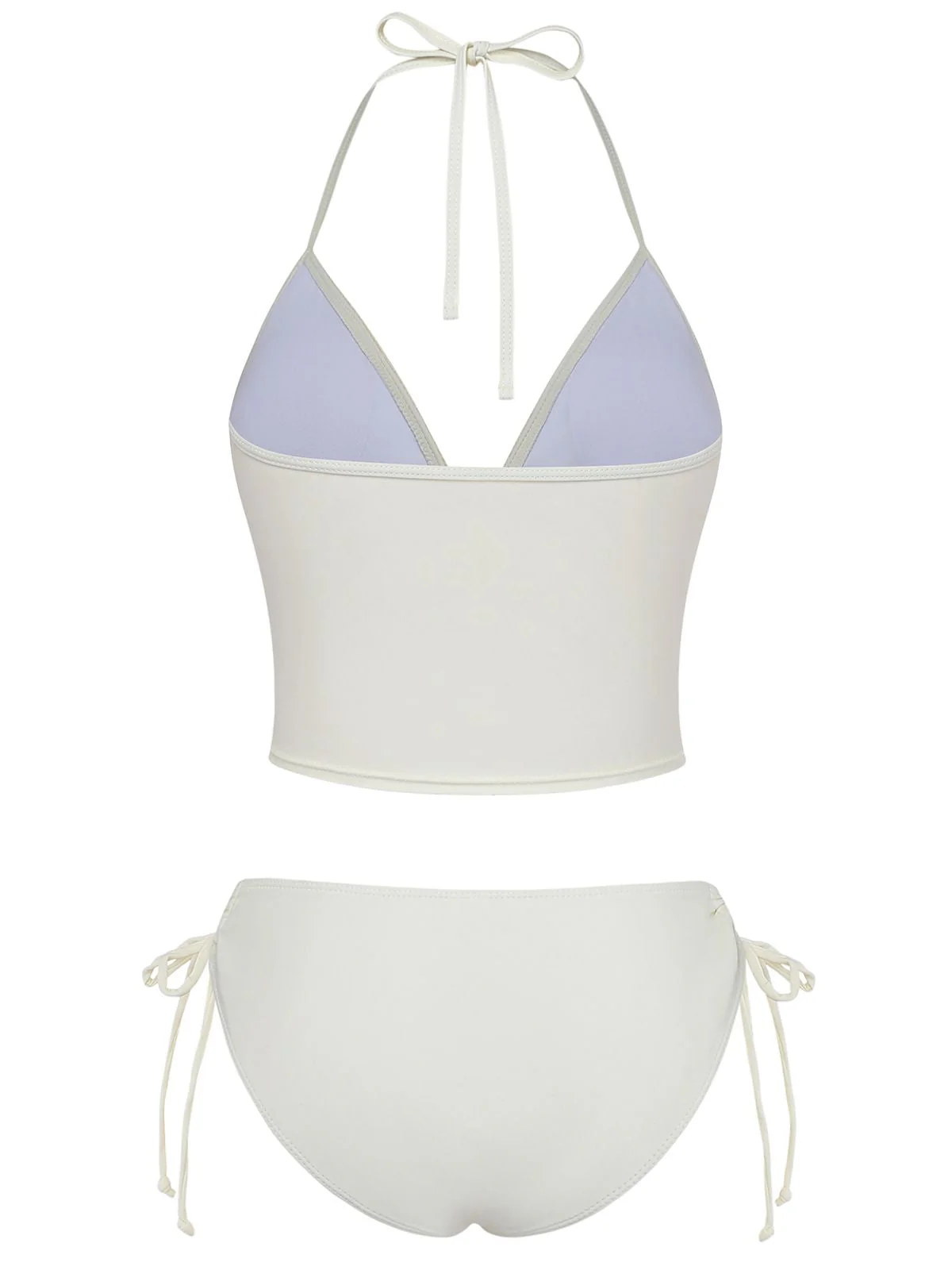 1950er Bestickt Handgemacht Blumen Hohe Taille Tankini Set - Image 3
