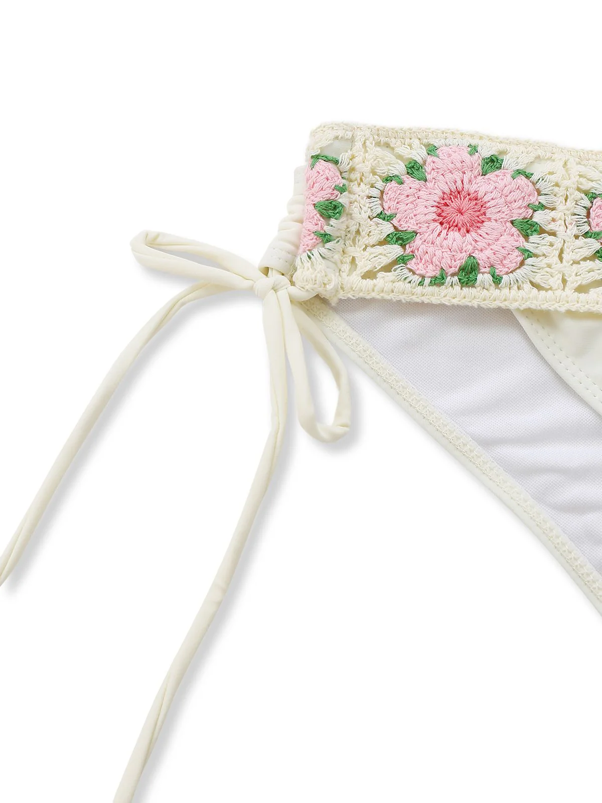 1950er Bestickt Handgemacht Blumen Hohe Taille Tankini Set - Image 5