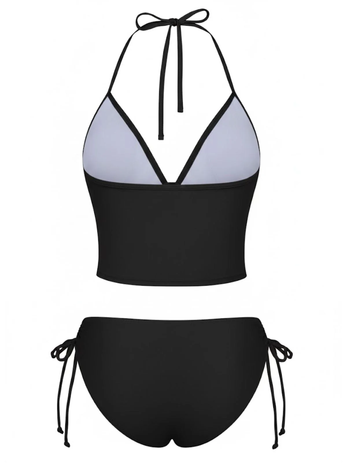 1950er Bestickt Handgemacht Blumen Hohe Taille Tankini Set - Image 8