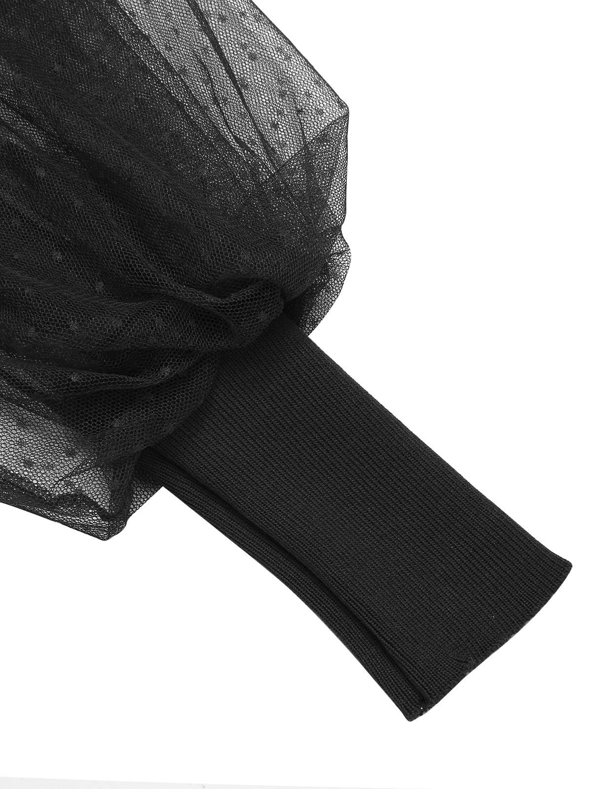 1950er Besticktes Blumen Netz Patchwork Kleid - Image 6