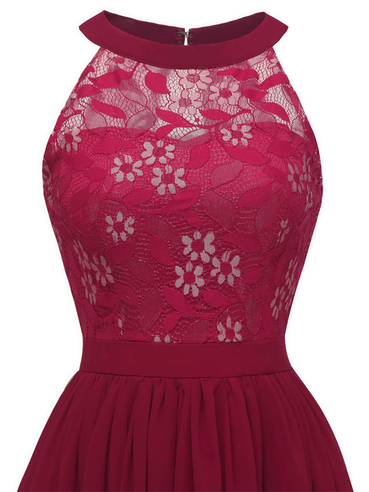 1950ER BLUMEN ÄRMELLOS FLARE-MIDIKLEID - Image 4