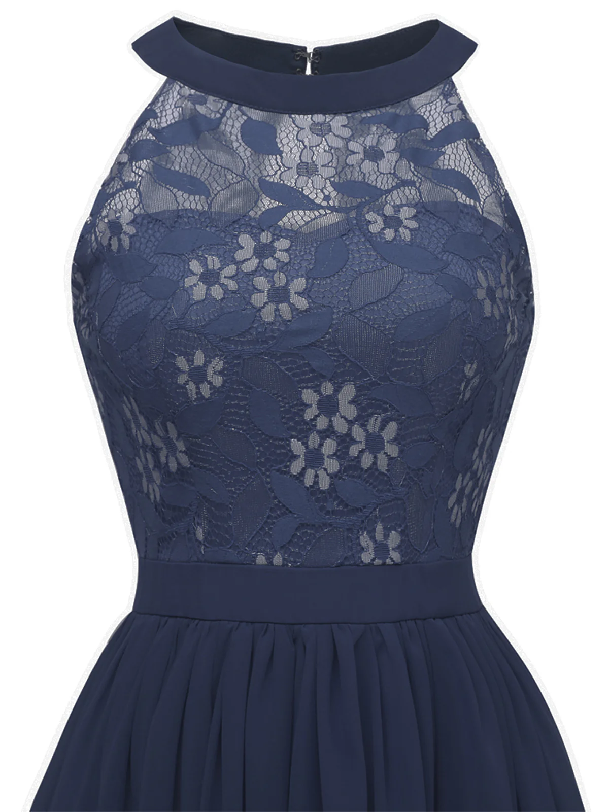 1950ER BLUMEN ÄRMELLOS FLARE-MIDIKLEID - Image 4