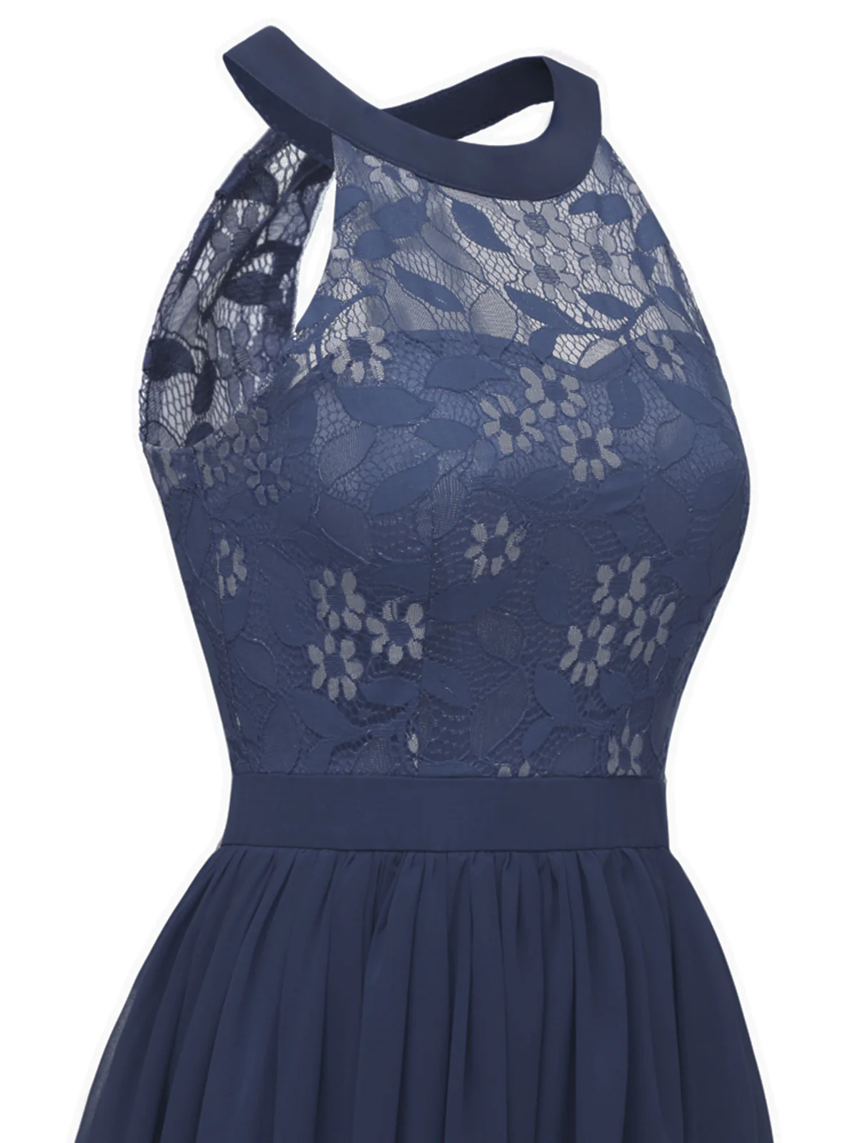 1950ER BLUMEN ÄRMELLOS FLARE-MIDIKLEID - Image 5