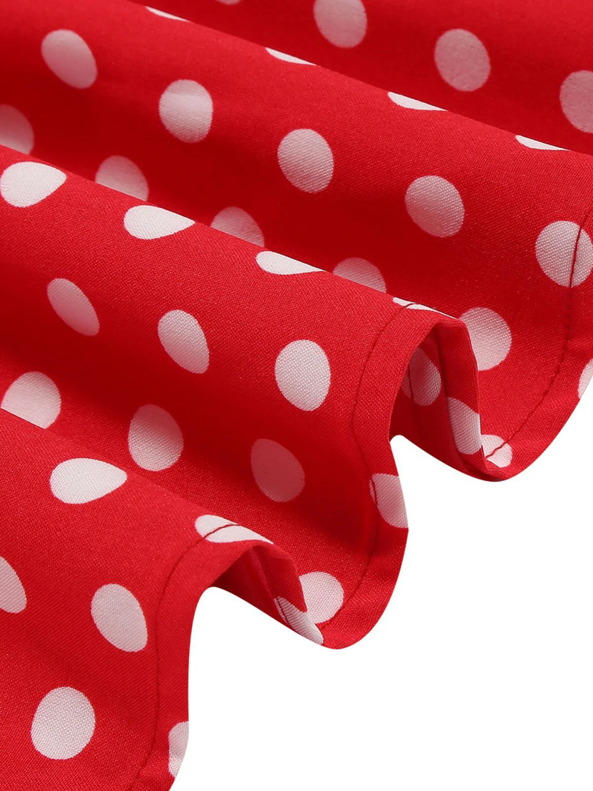 1950er Bogen Binde-Hals Polka Punkte Gürtel Kleid - Image 8