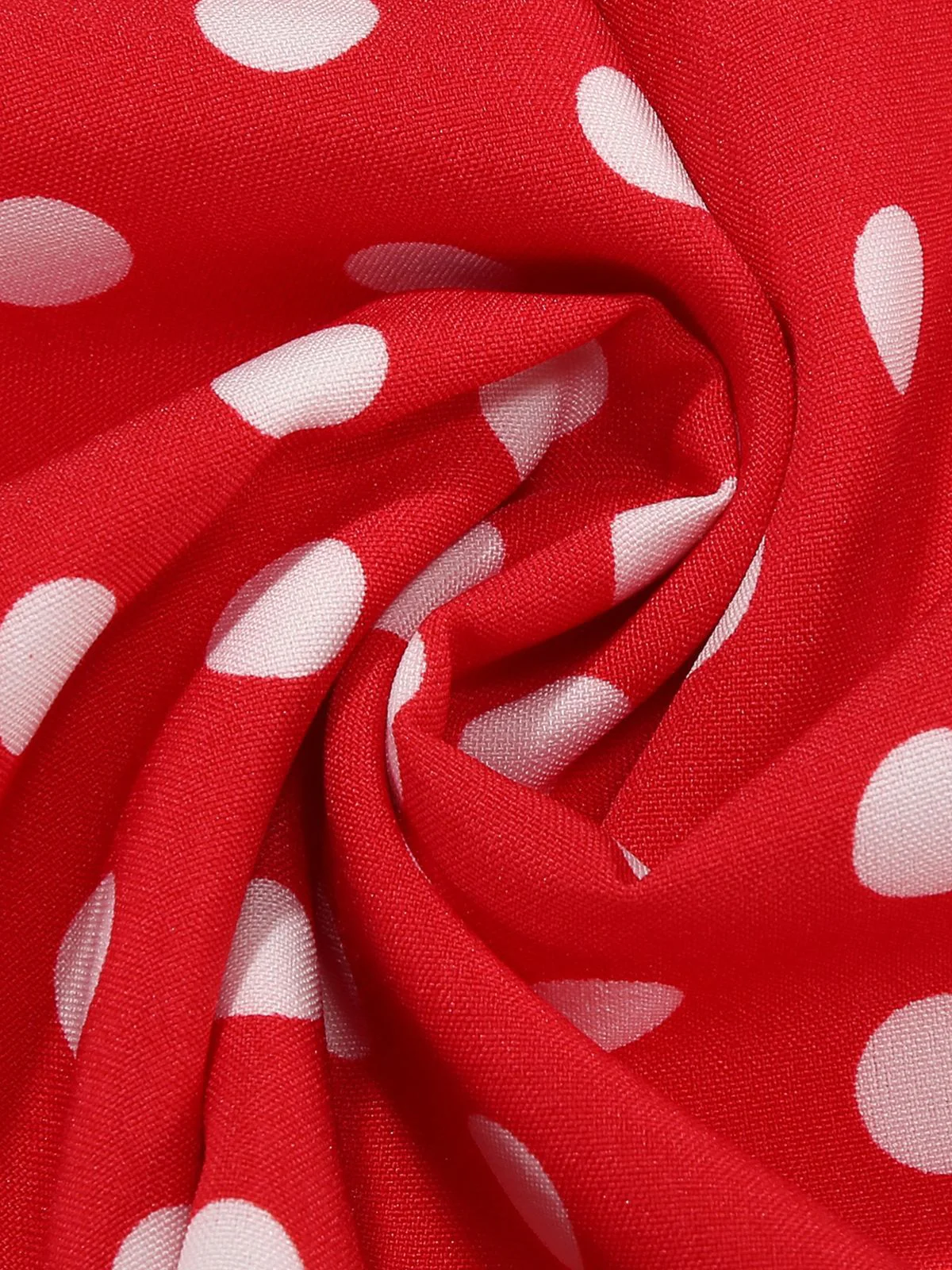 1950er Bogen Binde-Hals Polka Punkte Gürtel Kleid - Image 9