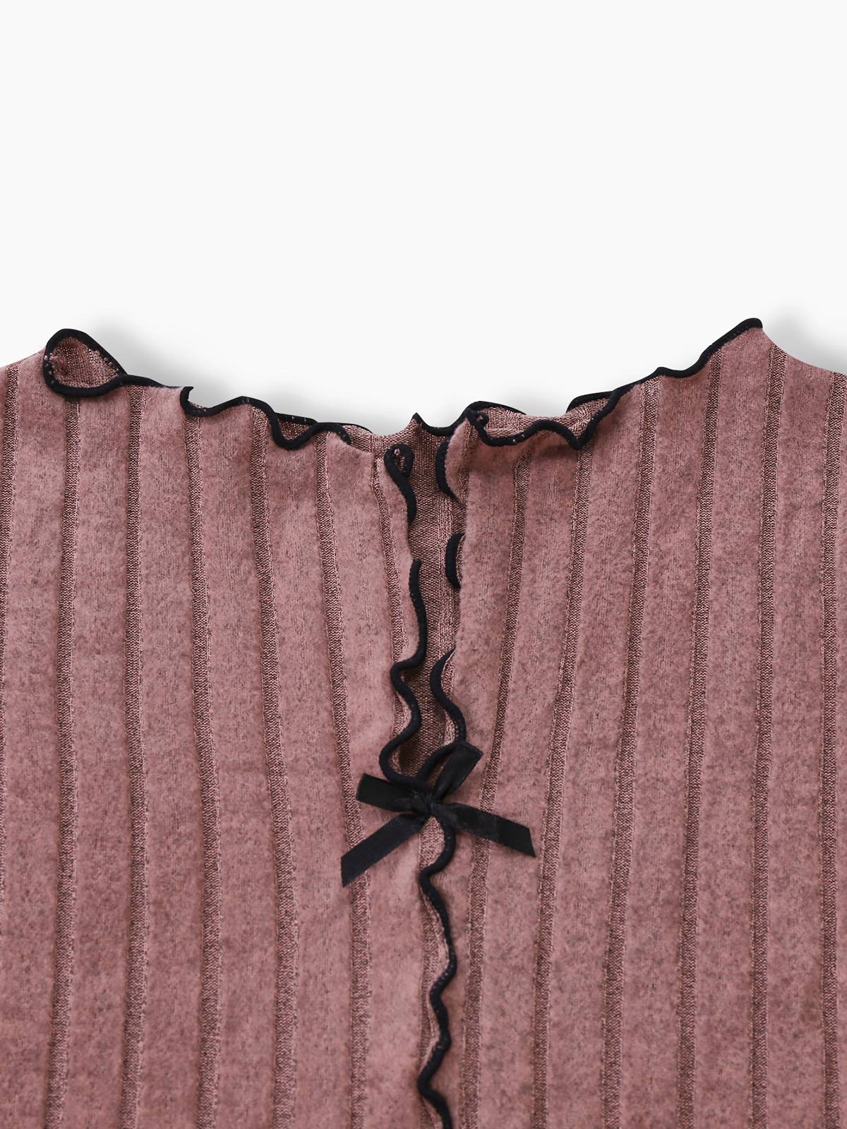 1950er Bogen Stricken Rüschen Lang Pyjama Set - Image 3