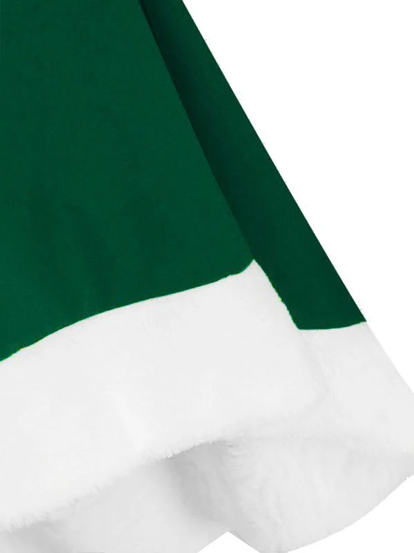 Rot 1950er Weihnachten Bogen Kragen Swing Kleid - Image 8