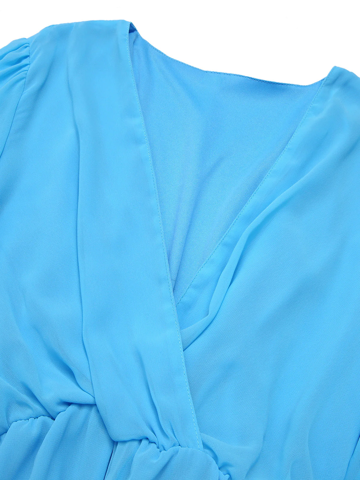 1950er Chiffon Laternenärmel Waist Krawatte Romper - Image 10