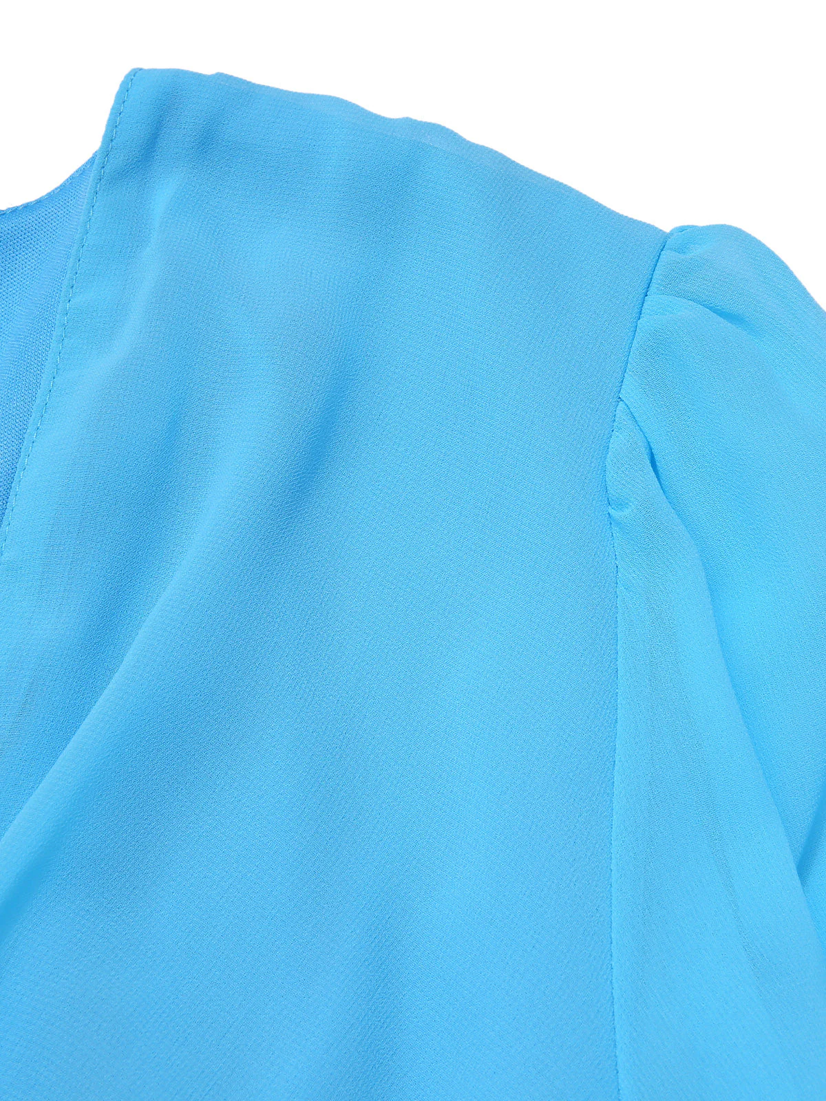 1950er Chiffon Laternenärmel Waist Krawatte Romper - Image 11