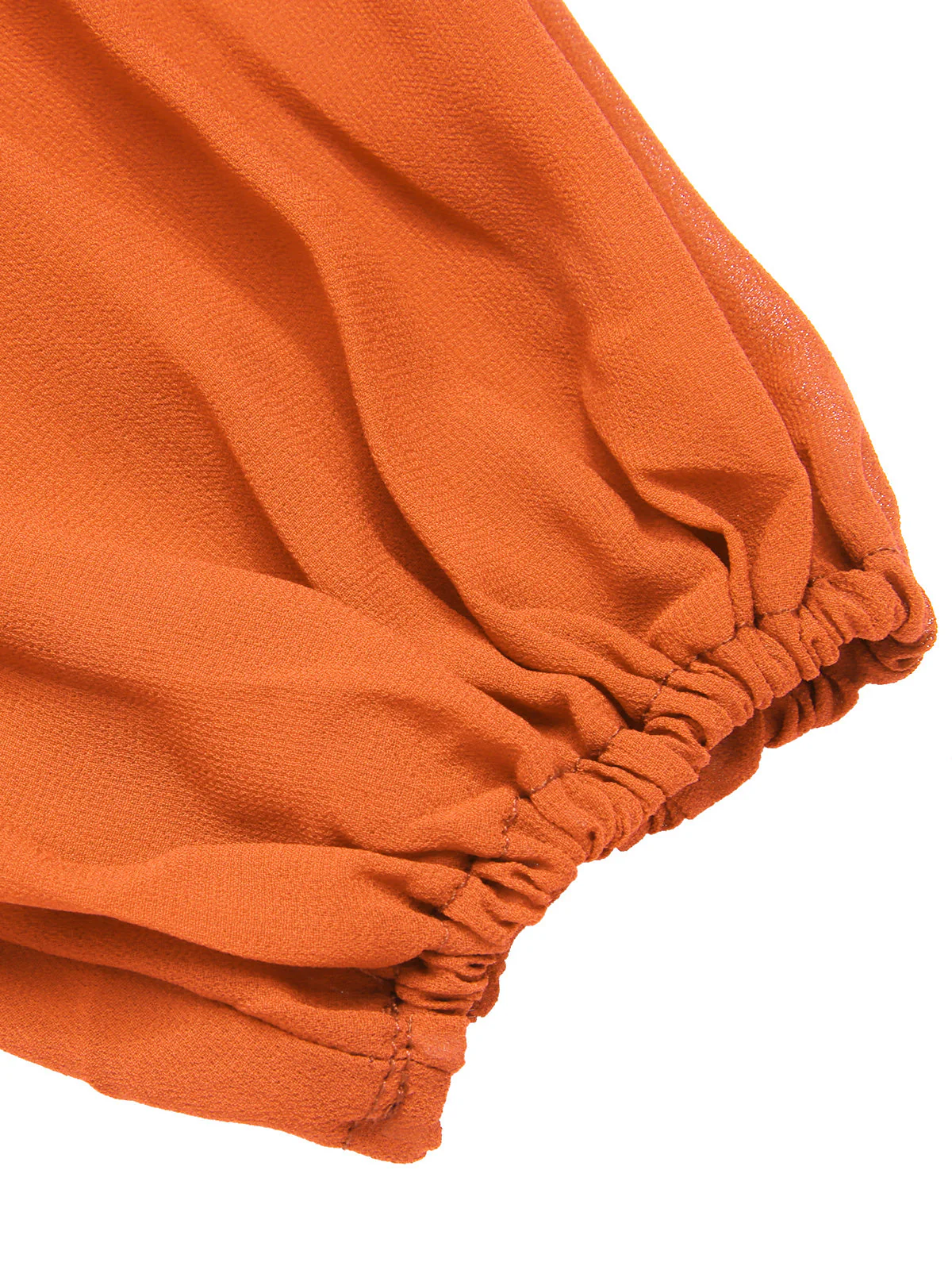 1950er Chiffon Laternenärmel Waist Krawatte Romper - Image 6