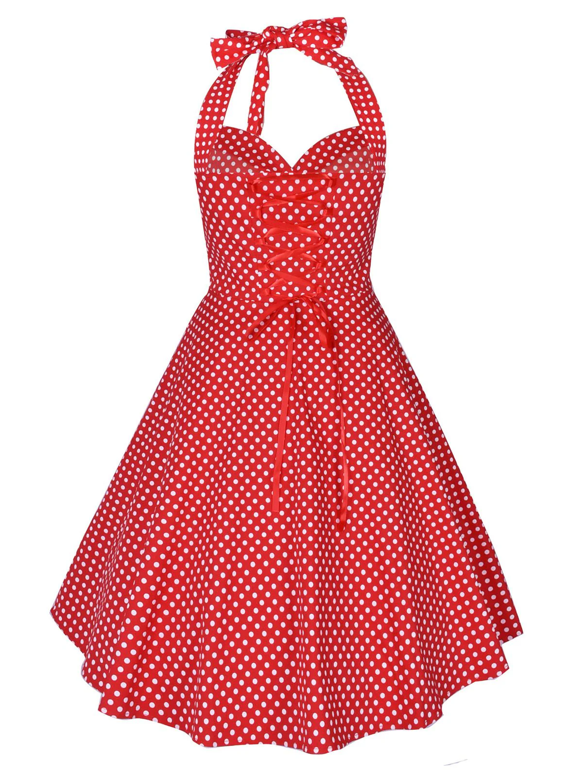 1950ER DOT NECKHOLDER ROCKABILLY SWING KLEID - Image 3