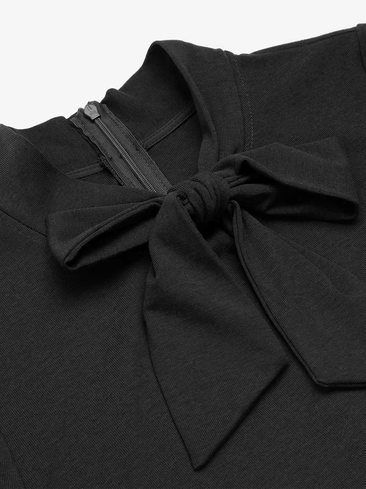 [Vorverkauf] Dunkelgrün 1950er Kariert Strickkleid - Image 15