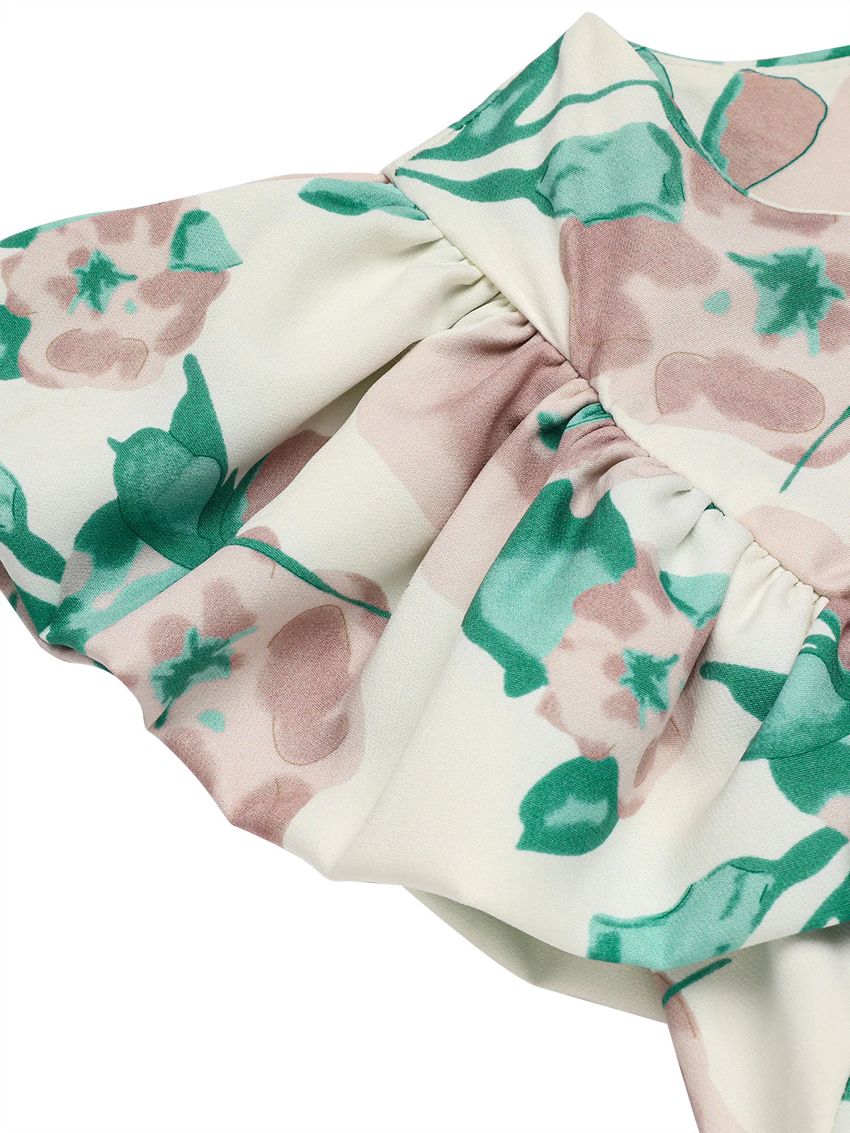 1950er Floral Puffärmel Bleistiftkleid - Image 5