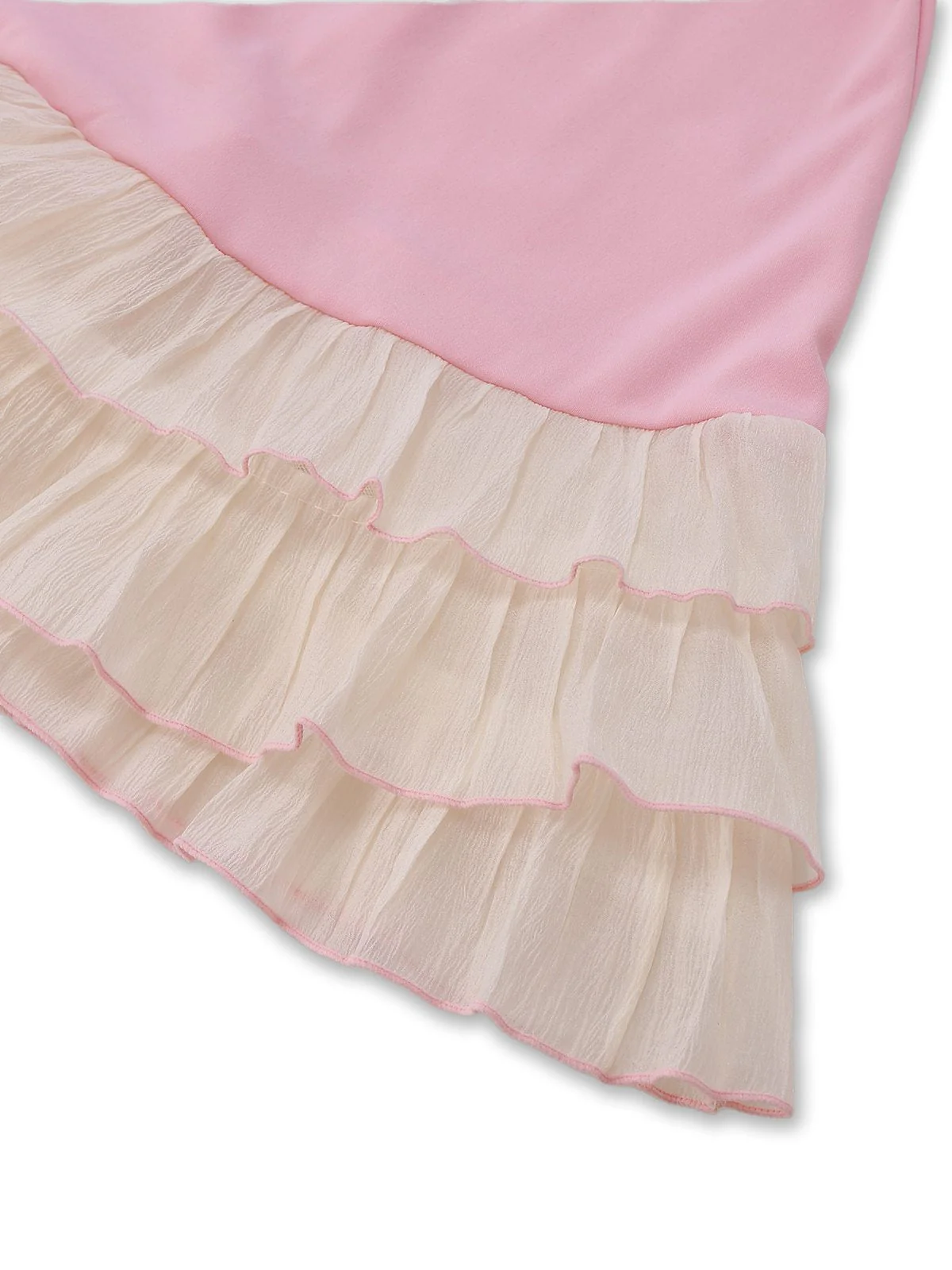 1950er Geschichtet Saum Kontrast Bogen Träger Kleid - Image 7
