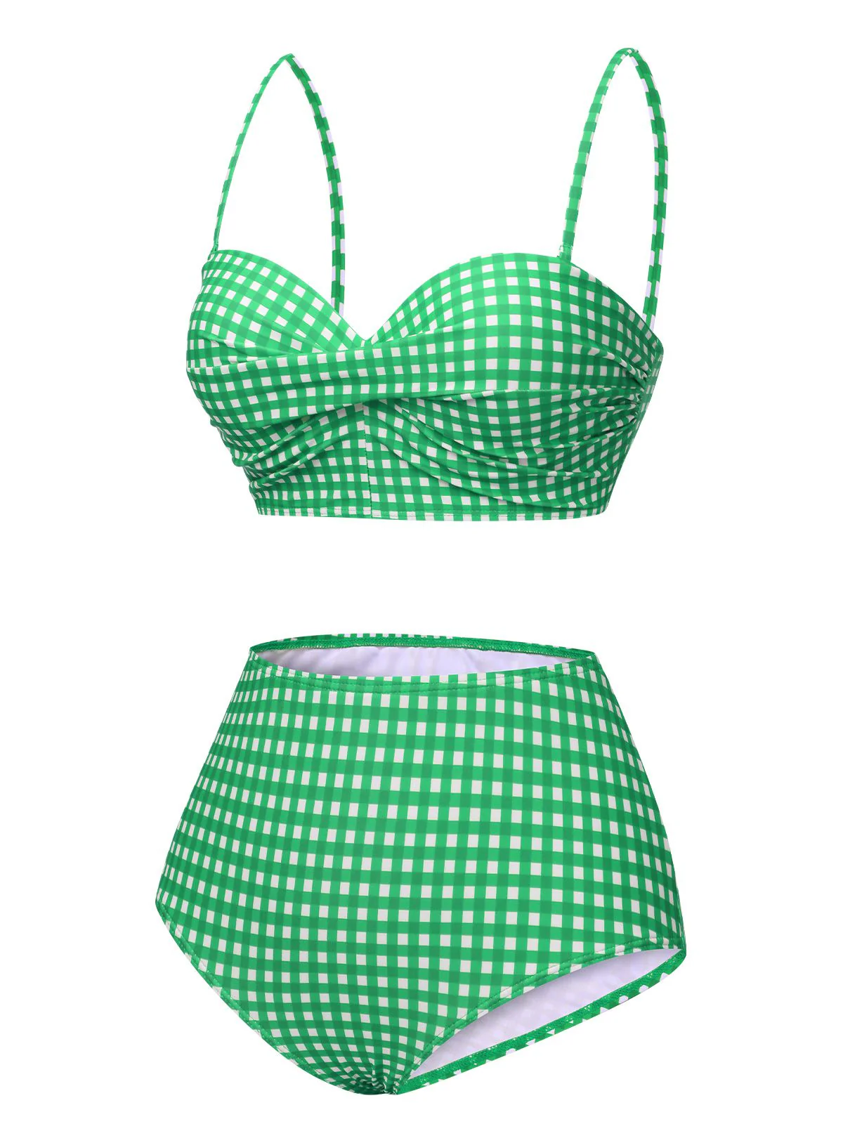 1950er Gingham Plaid Schlinge Badeanzug - Image 10
