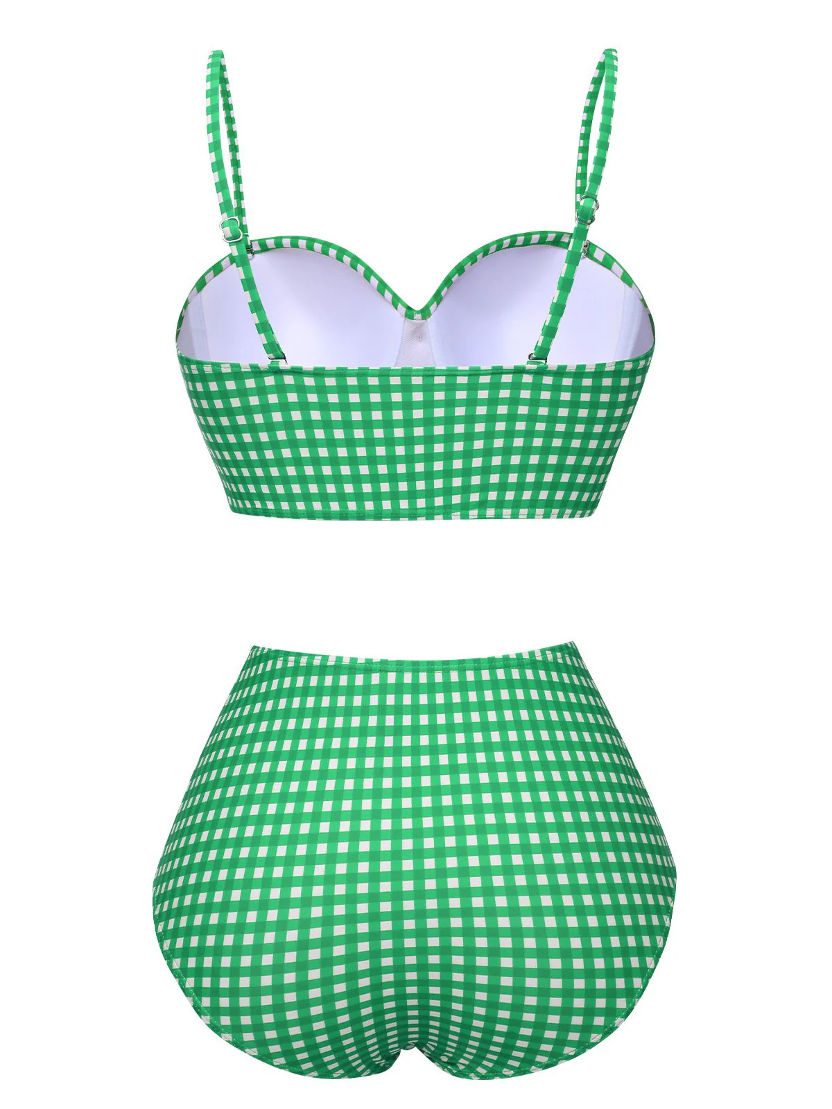 1950er Gingham Plaid Schlinge Badeanzug - Image 11