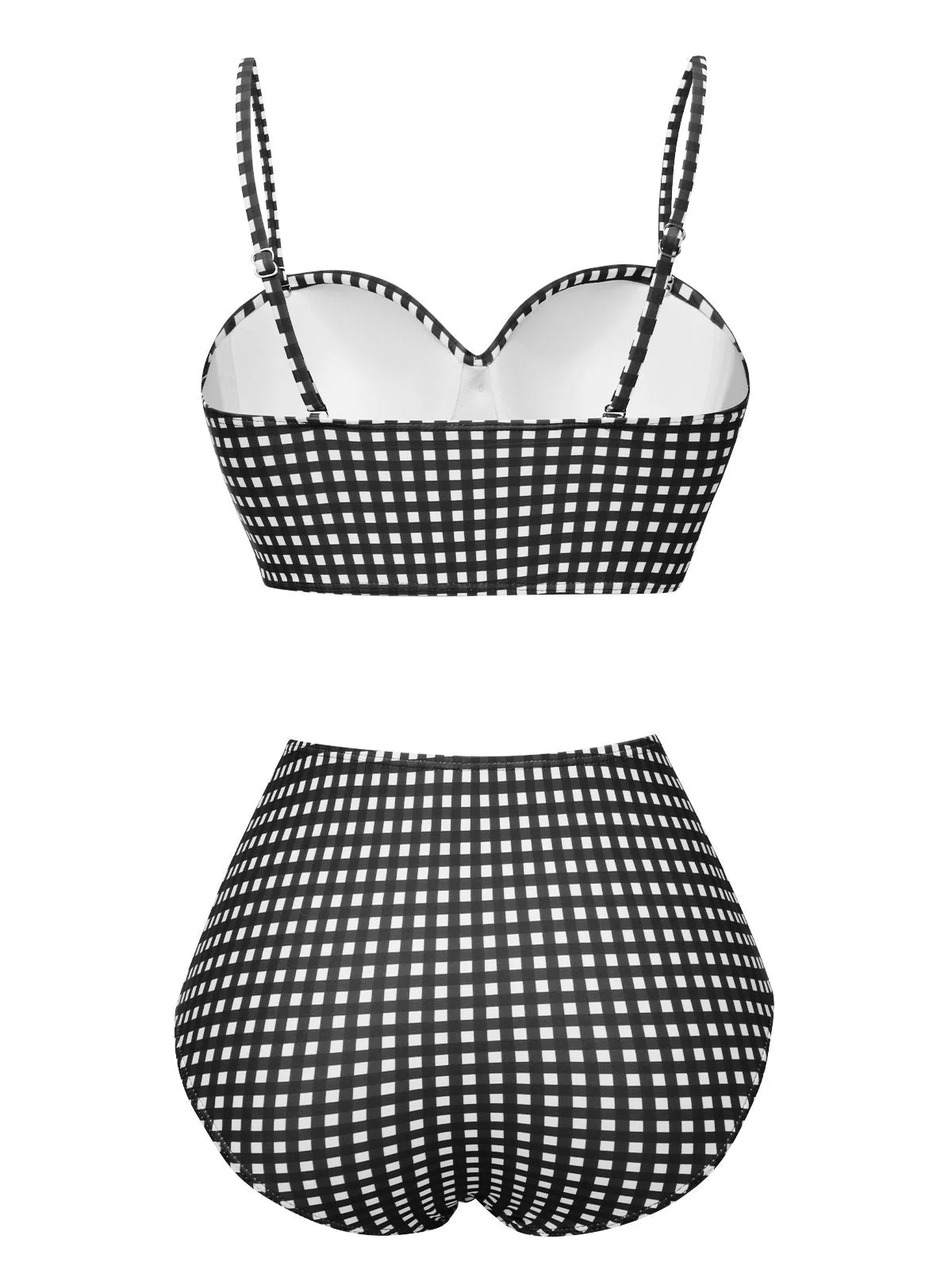 1950er Gingham Plaid Schlinge Badeanzug - Image 15