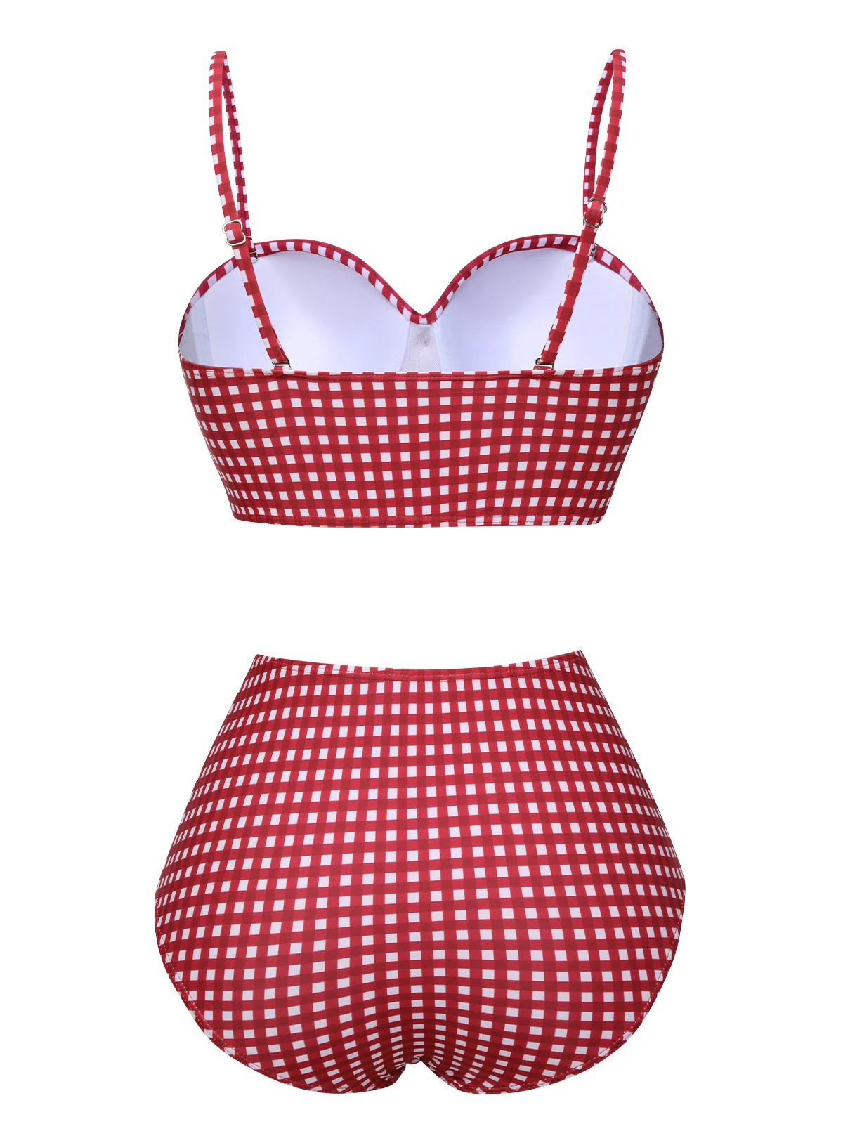 1950er Gingham Plaid Schlinge Badeanzug - Image 3