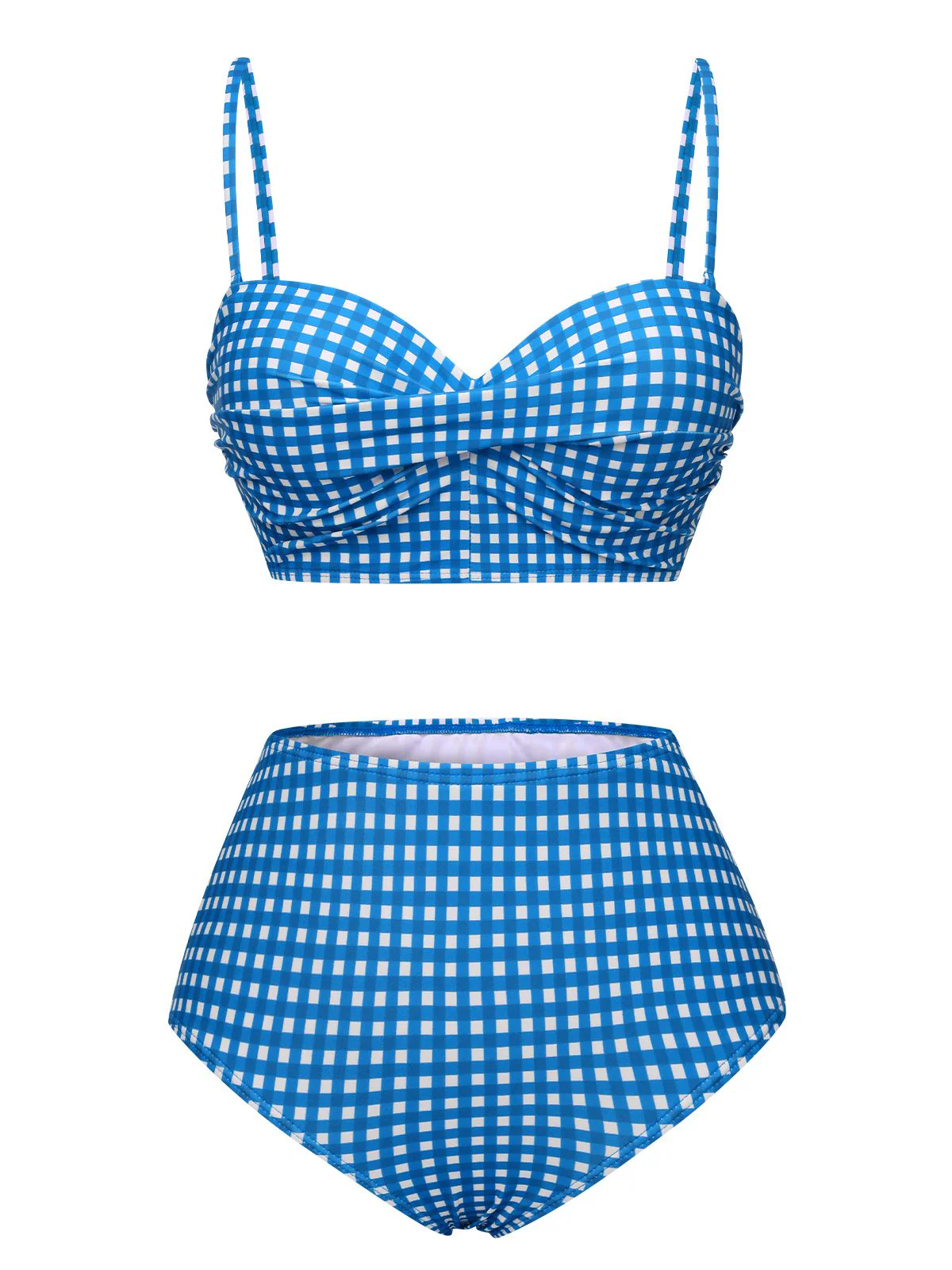 1950er Gingham Plaid Schlinge Badeanzug - Image 5