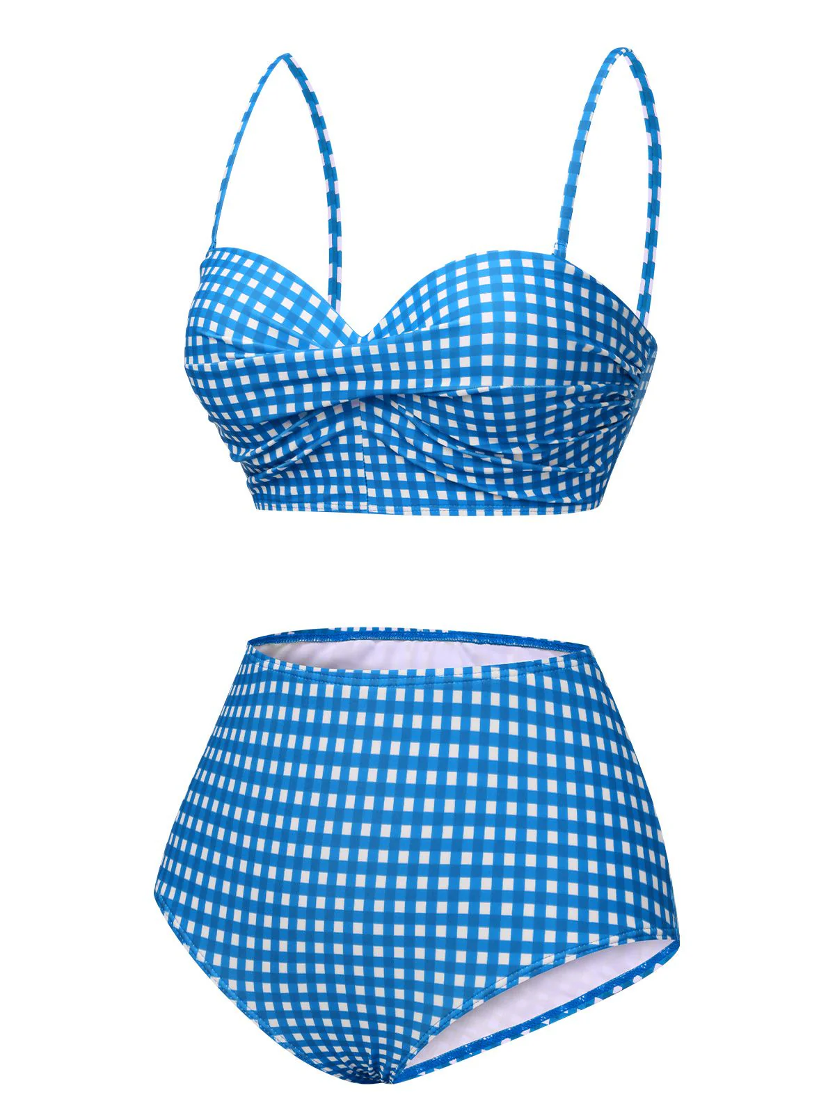 1950er Gingham Plaid Schlinge Badeanzug - Image 6