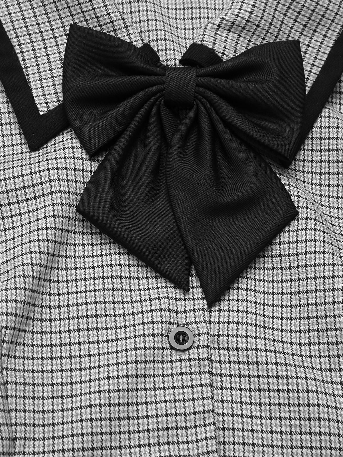 1950er Hahnentrittmuster Abnehmbar Bogen Kleid - Image 6