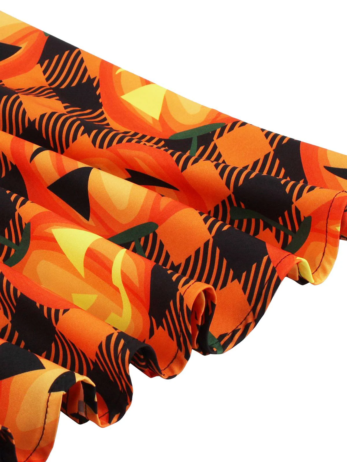 1950er Halloween Patchwork Gürtel Swing Kleid - Image 6