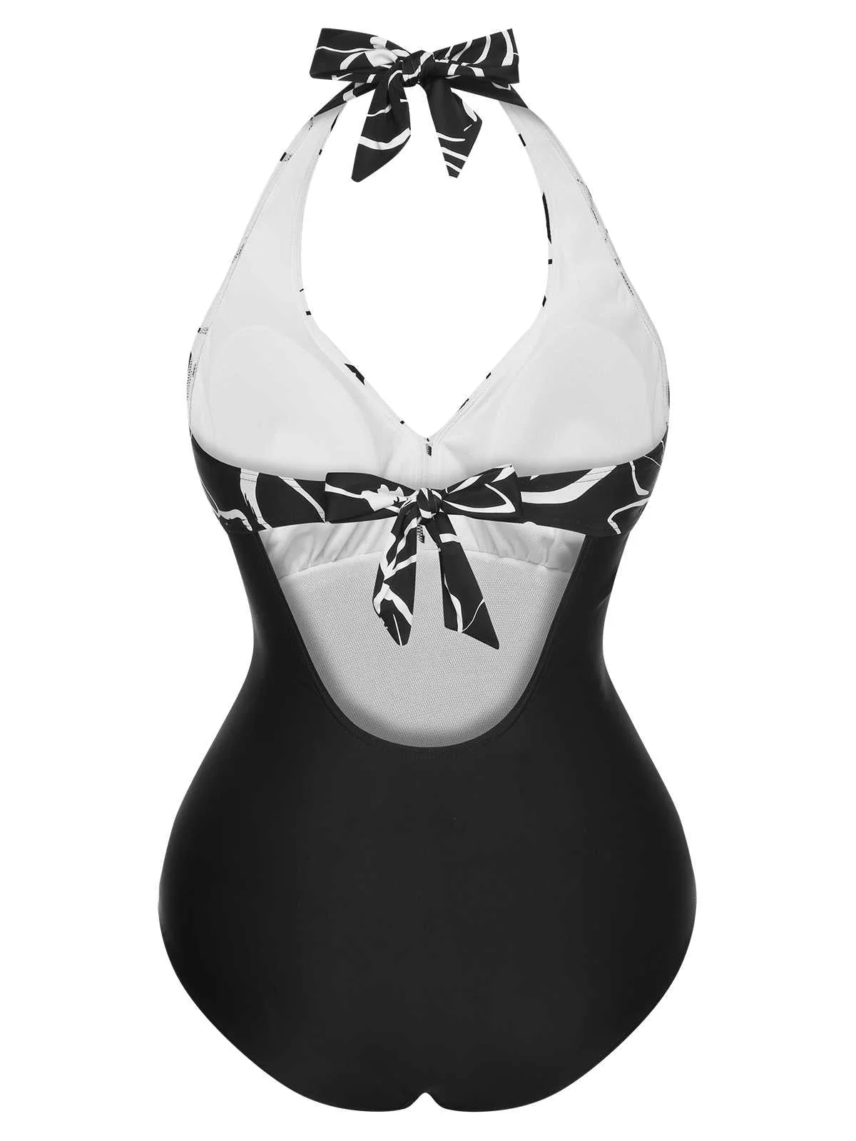 1950er Halter Gestreifter Einteiliger Badeanzug - Image 11