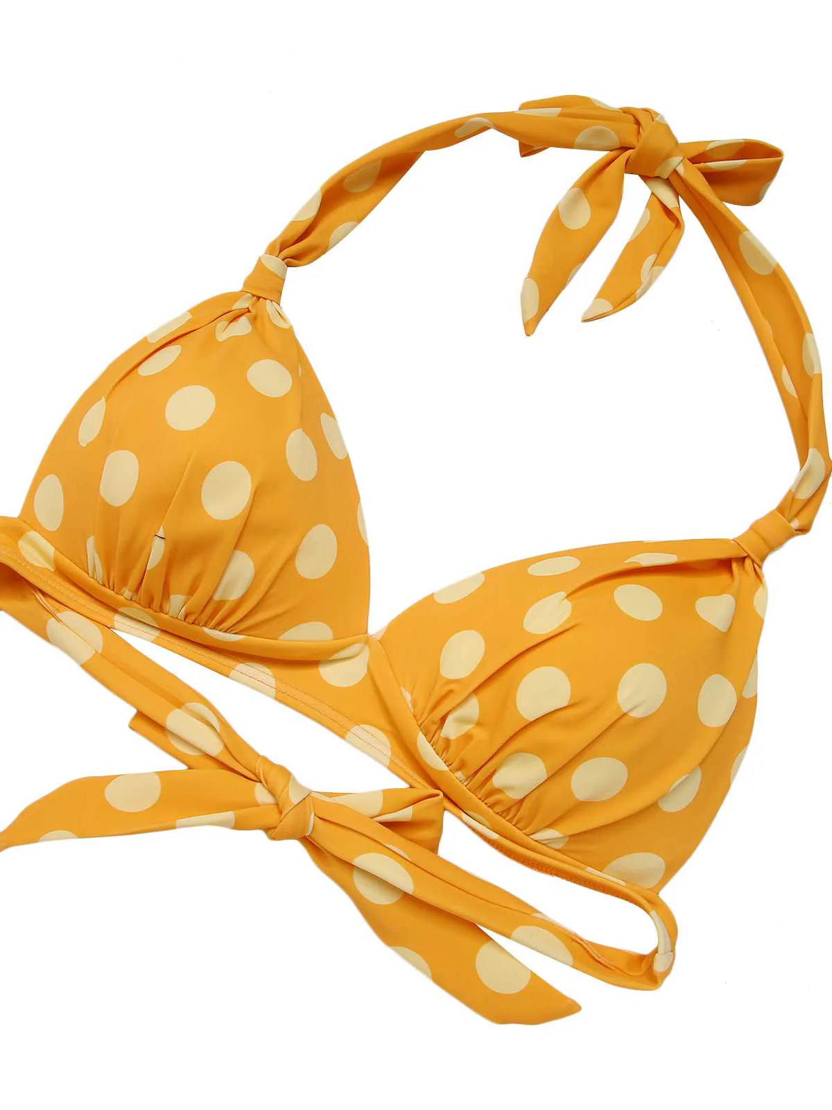 1950er Halter Kontrast Polka Dots Badeanzug - Image 19