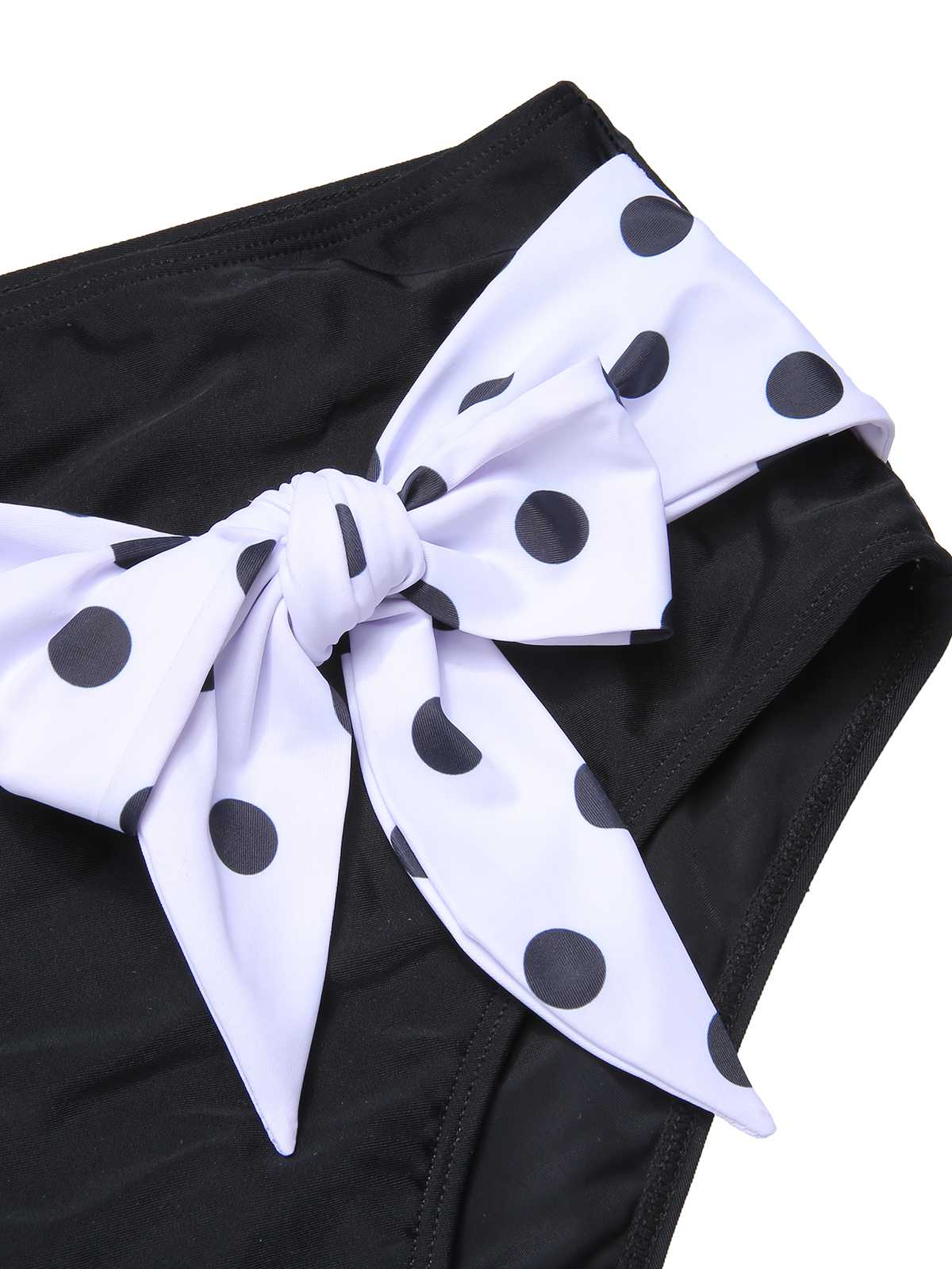 1950er Halter Kontrast Polka Dots Badeanzug - Image 7