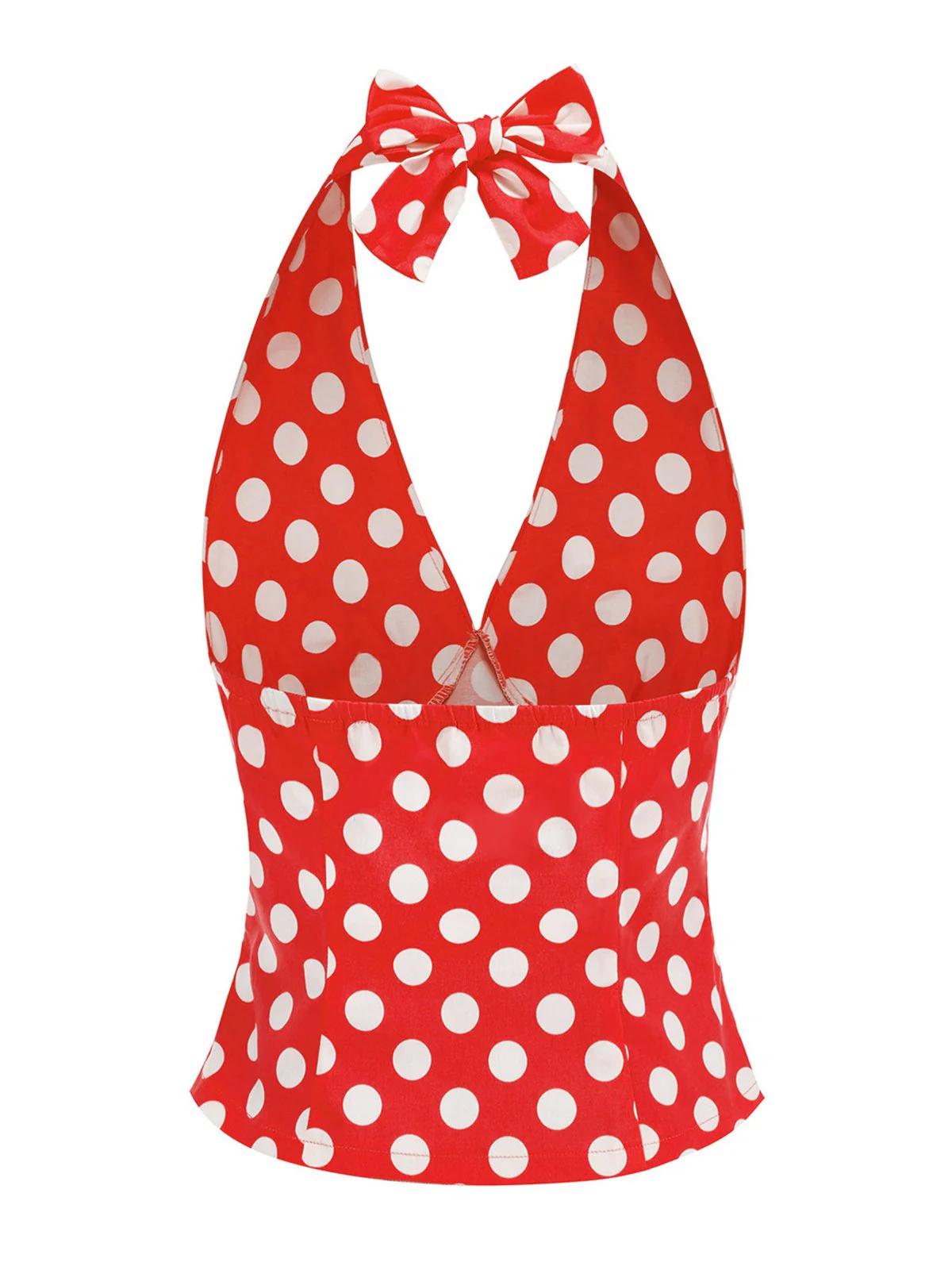 1950er Halter Polka Dots Rückenfrei Top - Image 2