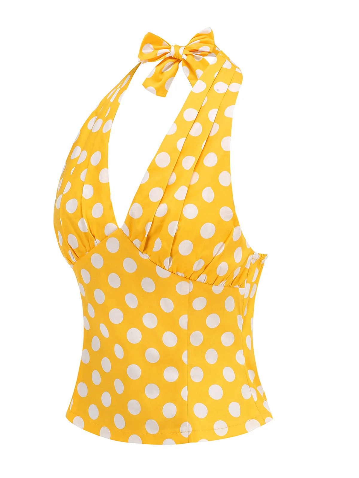 1950er Halter Polka Dots Rückenfrei Top - Image 5