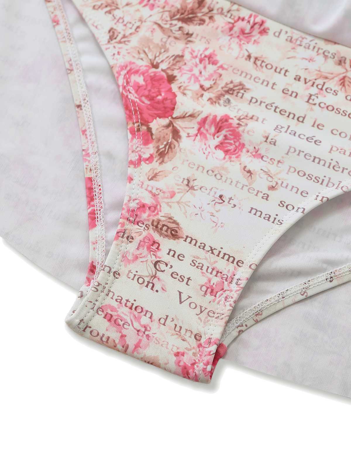 1950er Halter Rosen Gerafft Bauchformend Badeanzugkleid - Image 7