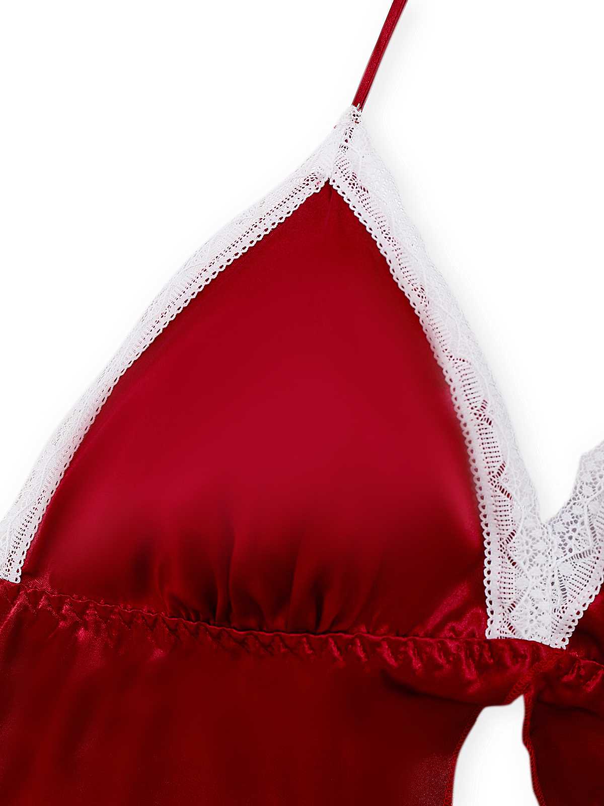 1950er Halter Spitze Satin Pyjama Set - Image 4