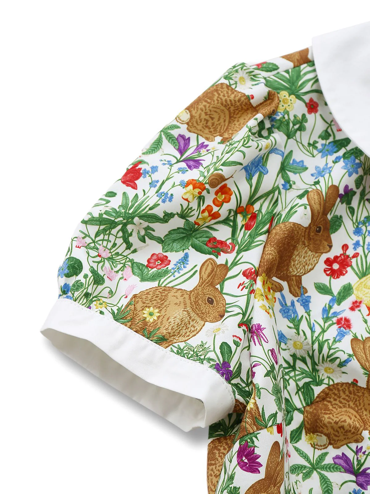 1950er Hase Blumen Bogen Peter Pan Kragen Kleid - Image 7