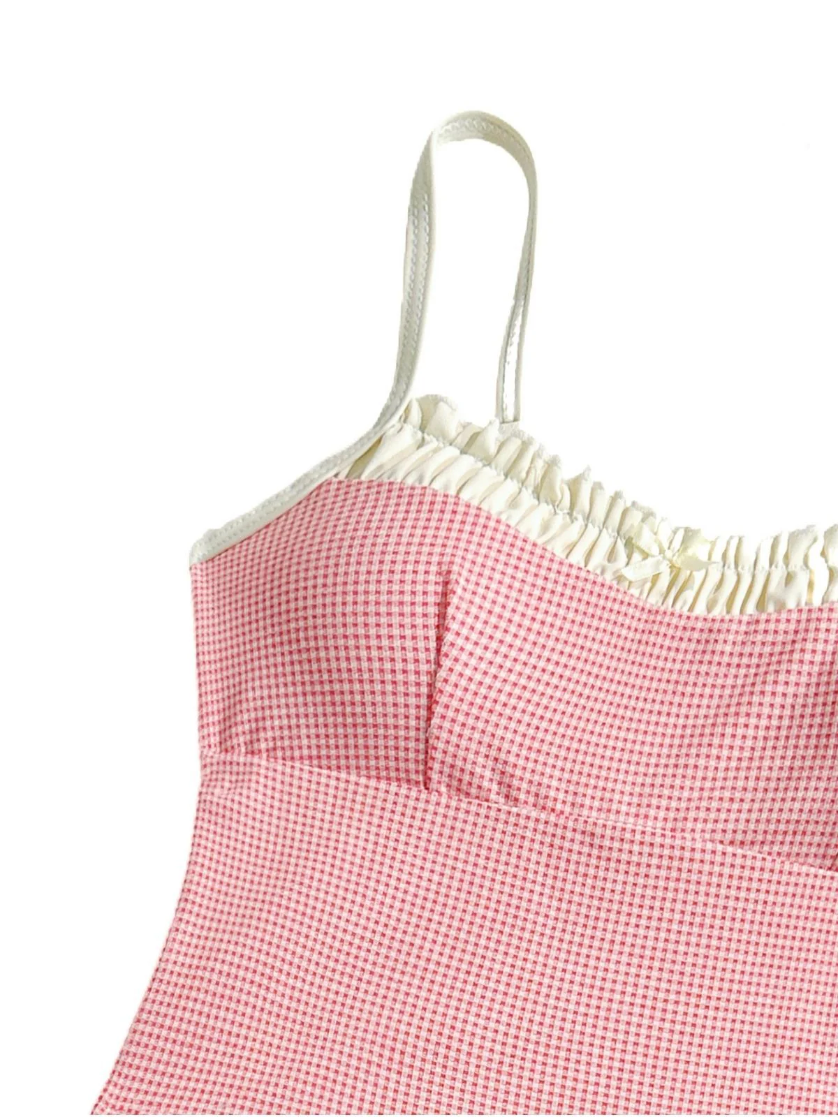 1950er Kariert Spitze Besatz Tankini Set - Image 7