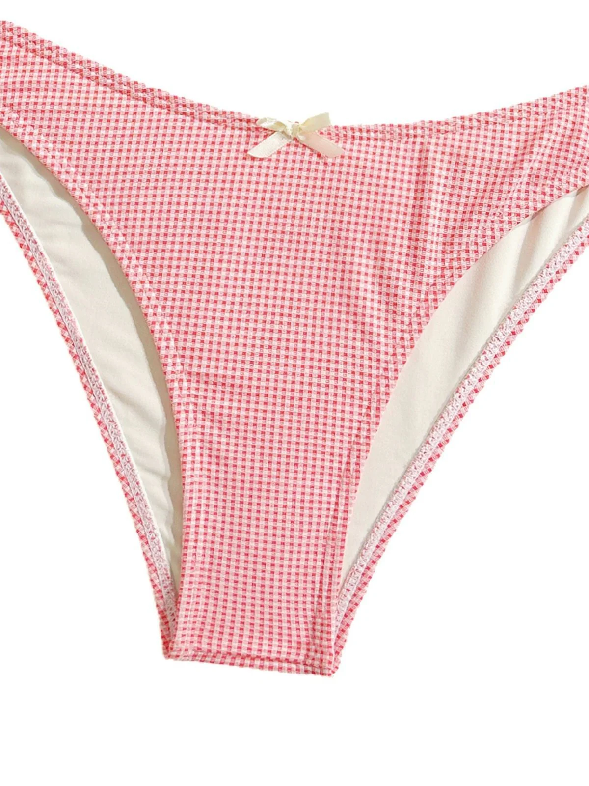 1950er Kariert Spitze Besatz Tankini Set - Image 8