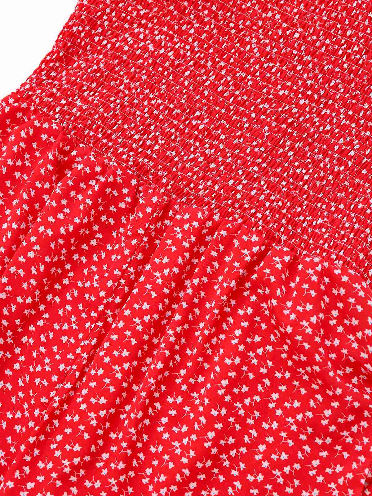 1950er Kleine Blumen Quadratischer Hals Puffärmel Jumpsuit - Image 3