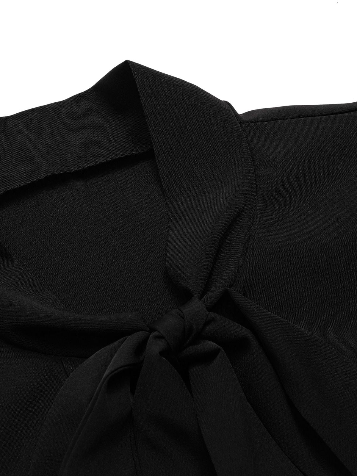 1950er Krawattenhals Flügelärmel Tops - Image 7
