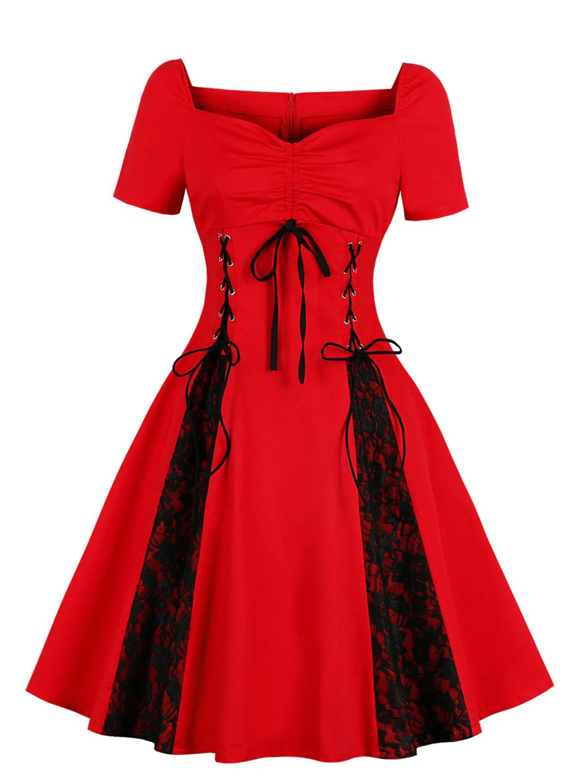 1950ER KURZARM SWING-SCHNÜRKLEID - Image 3