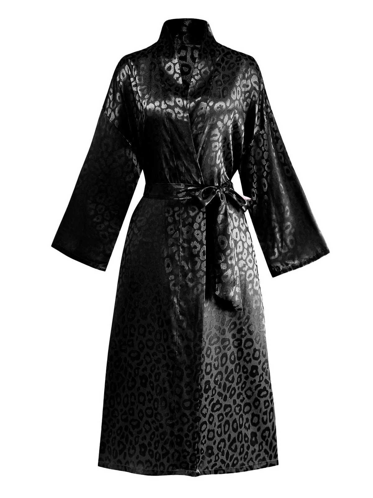 1950er Leopard Drucken Schnürung Robe - Image 7