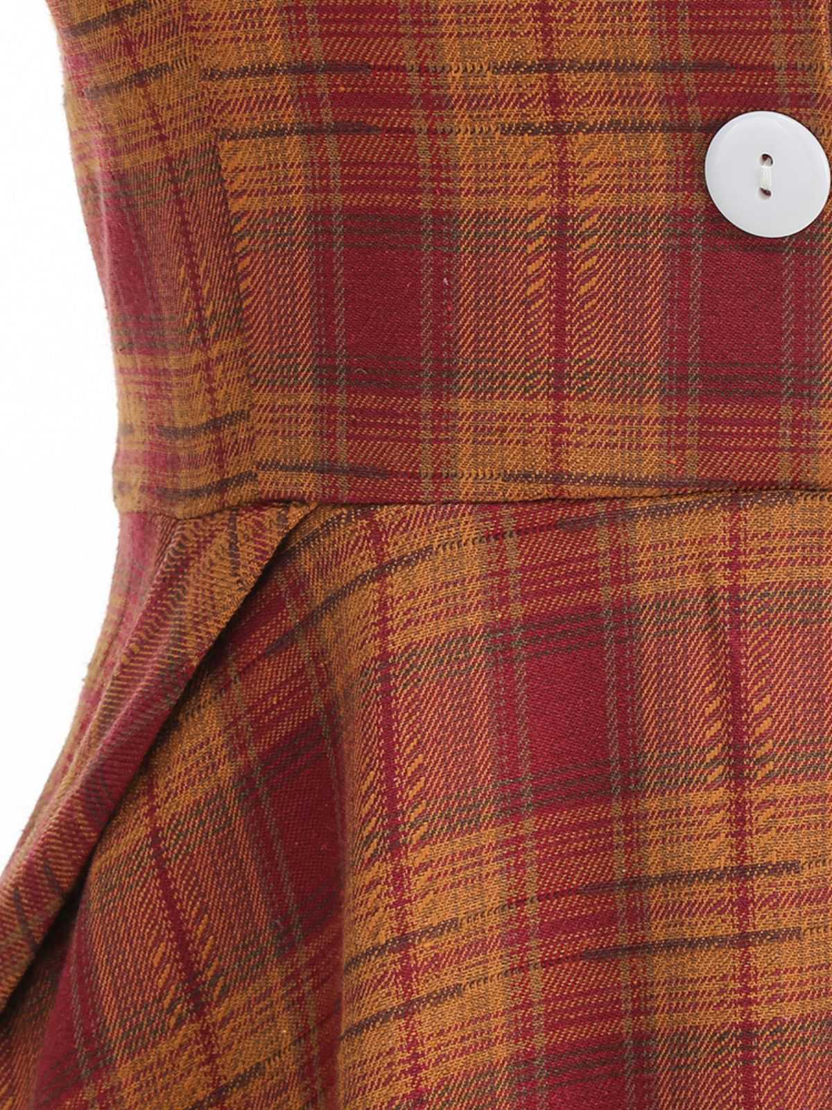 1950er Peter Pan Kragen Plaid Swing Kleid - Image 5