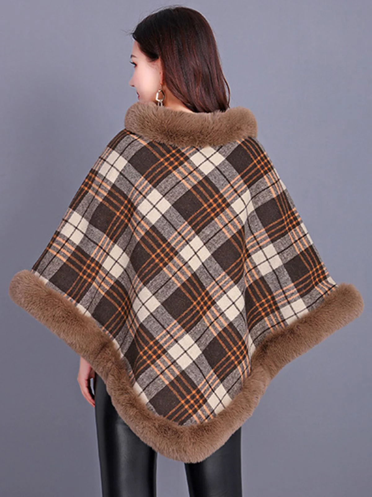 1950er Plaid Samt Rex-Kaninchenfell Schal - Image 10