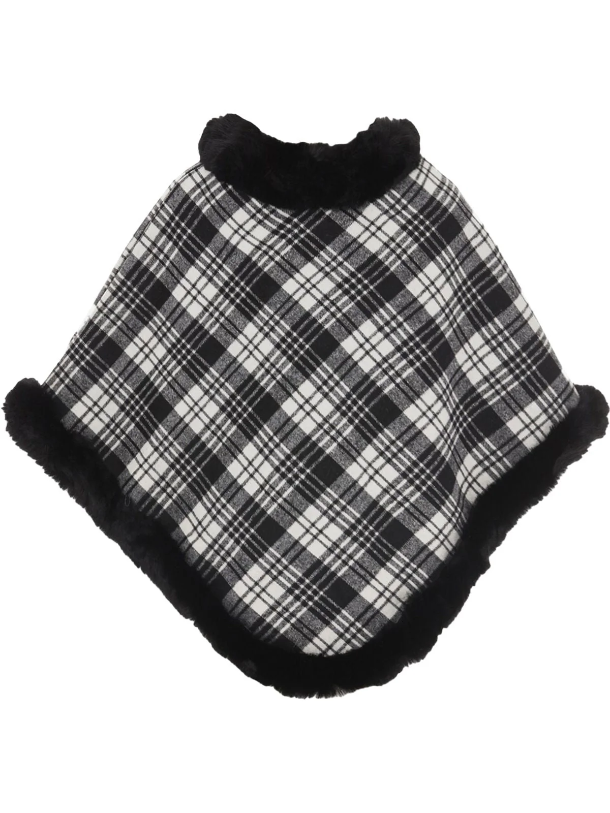 1950er Plaid Samt Rex-Kaninchenfell Schal - Image 2